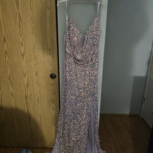 Jovani Lilac Sequin Dress